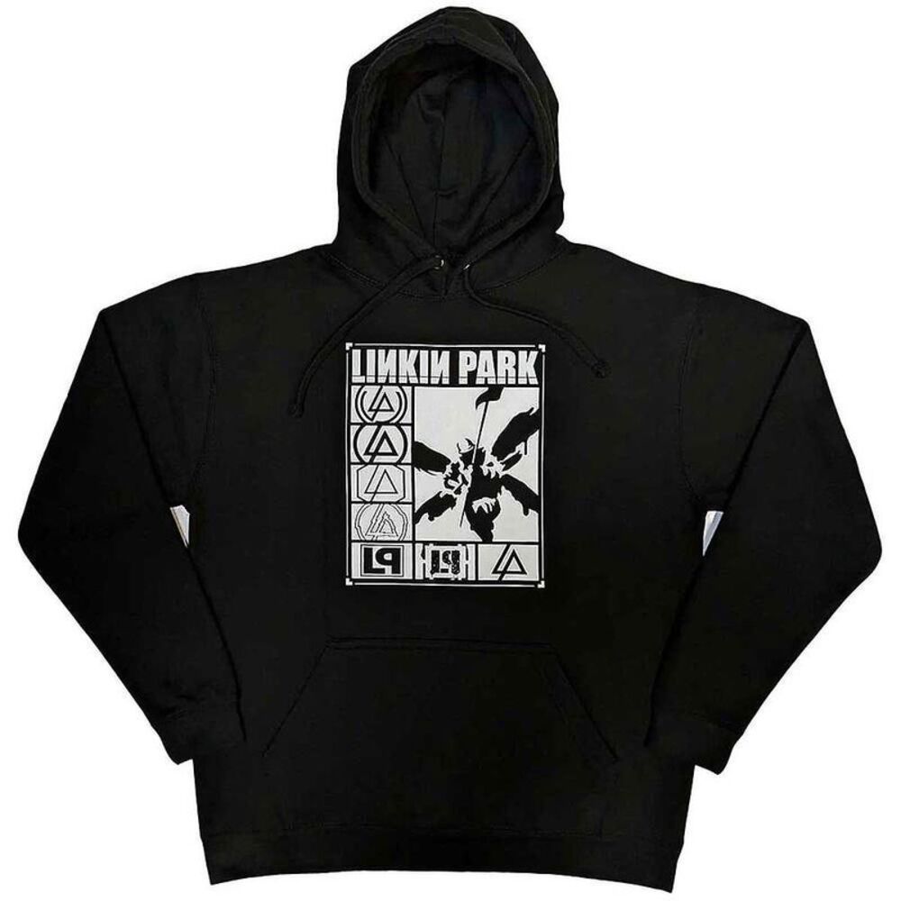Linkin Park Unisex Adult Rectangle Logo Pullover Hoodie / Black